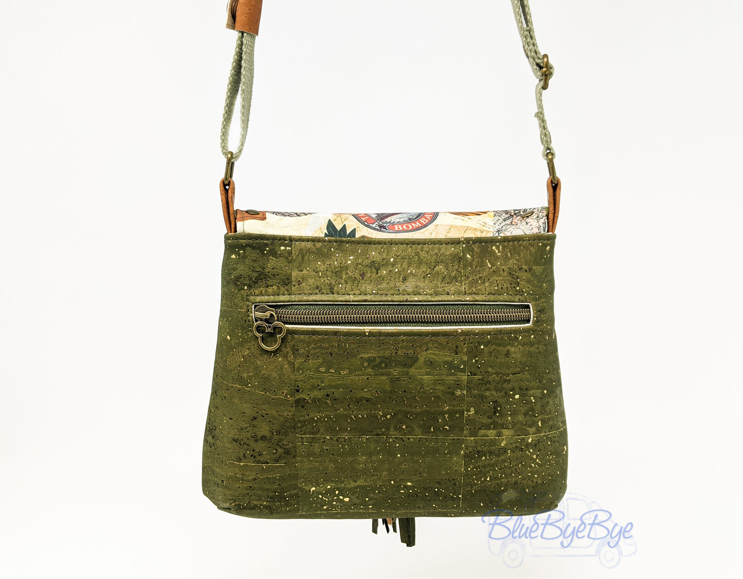 Cork Crossbody Bag with Wristlet Key Fob