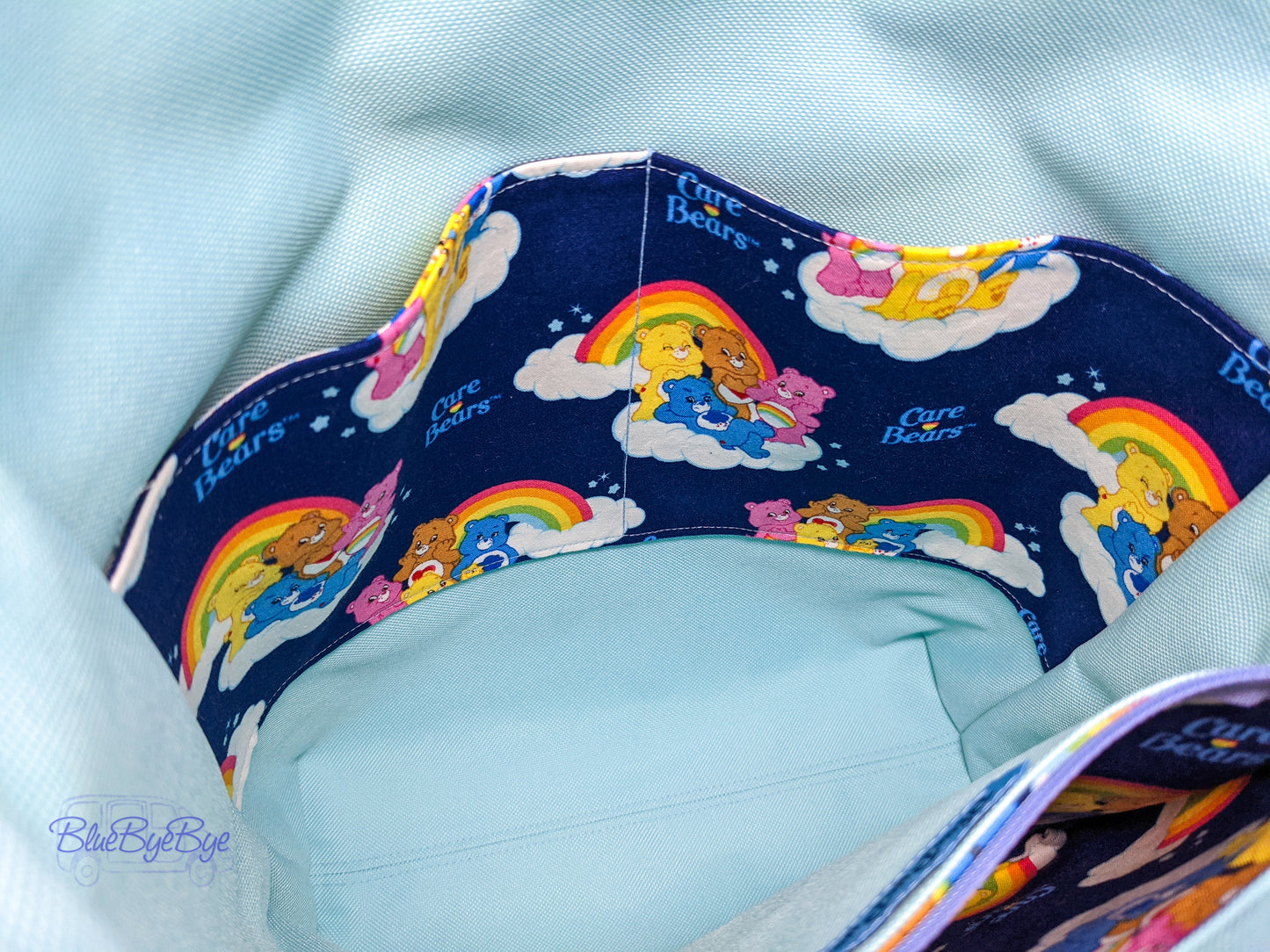 Purple Rainbow Bears Drawstring Backpack