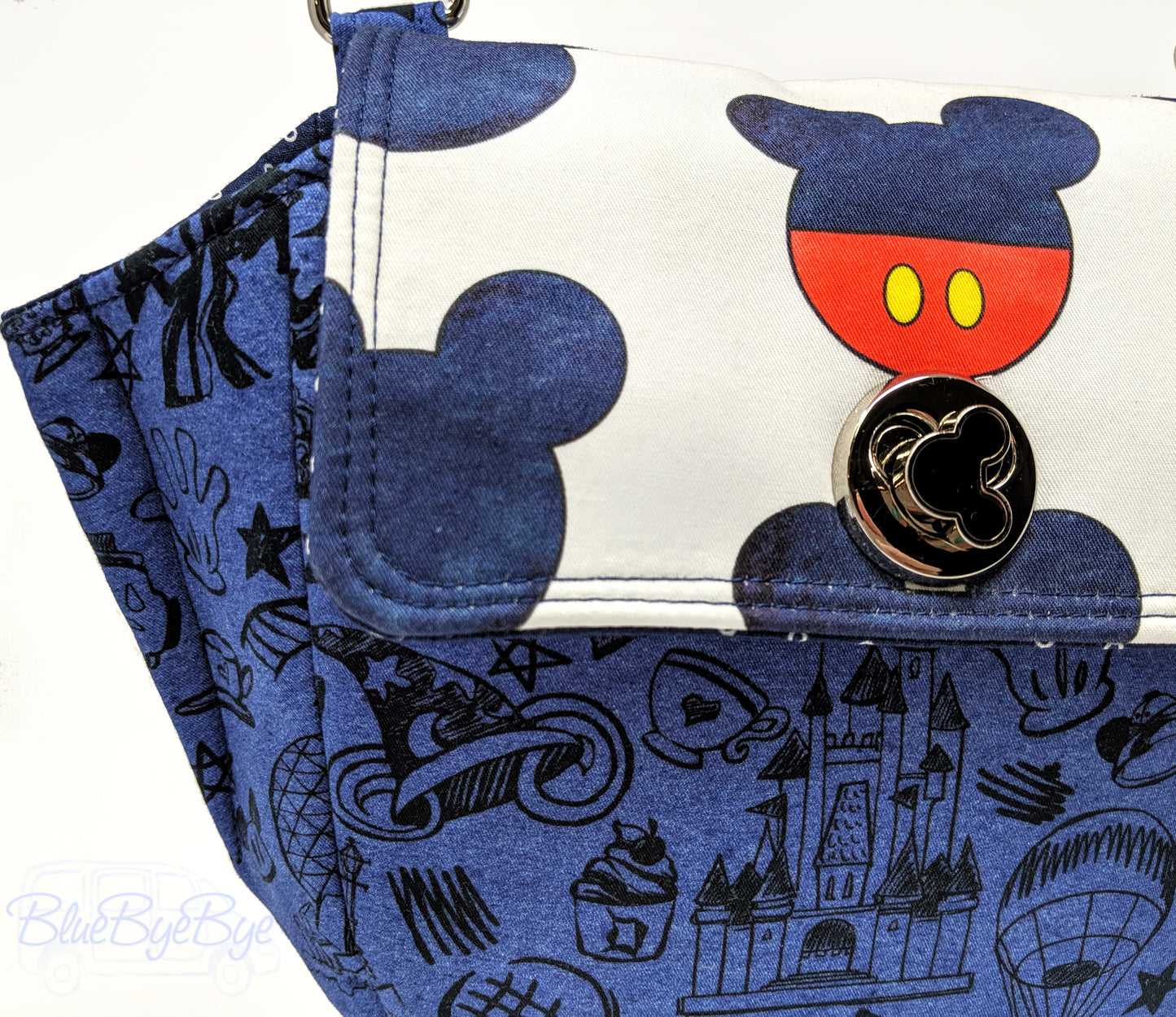Red, White, and Blue Crossbody Bag with Adjustable Strap