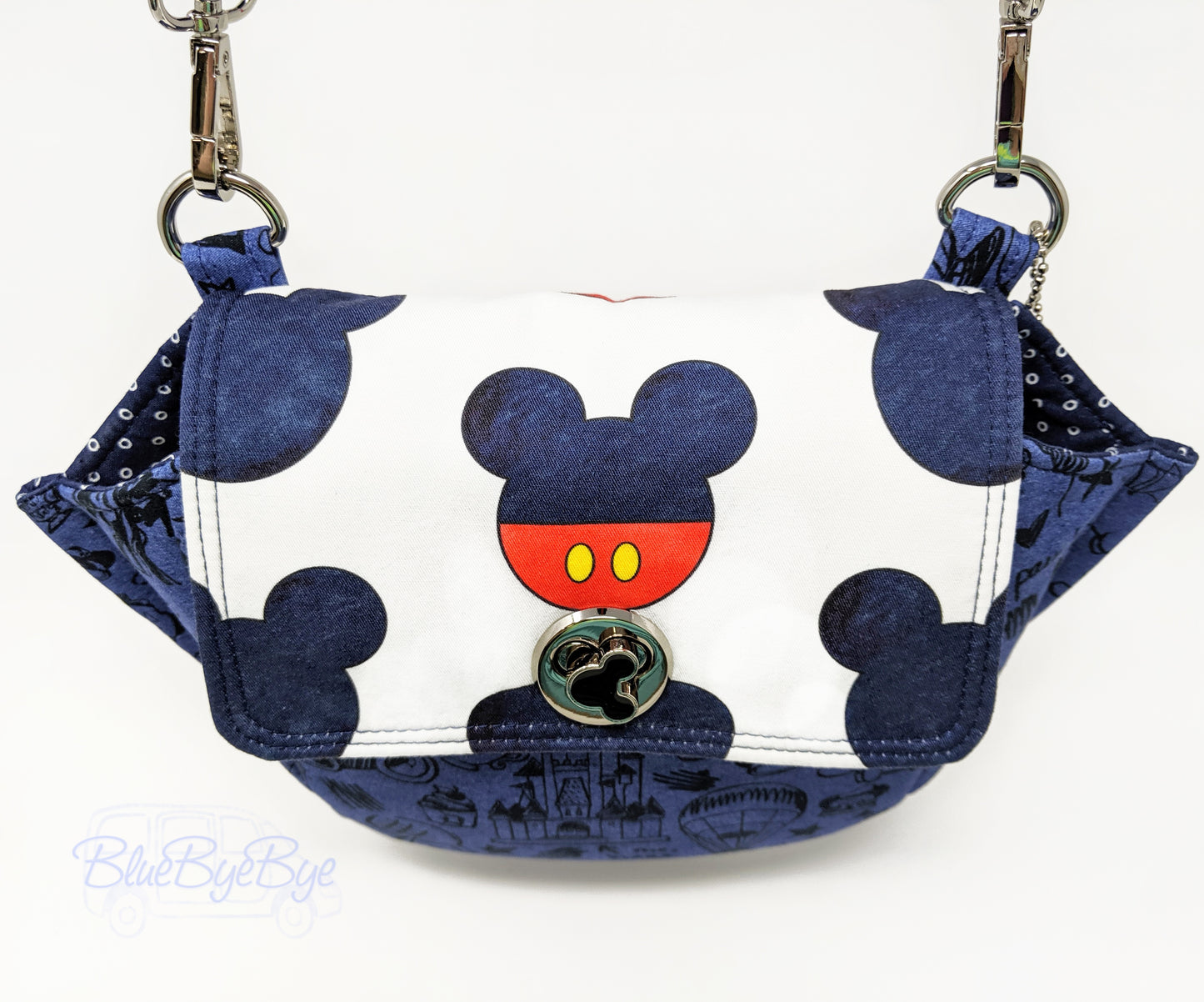 Red, White, and Blue Crossbody Bag with Adjustable Strap