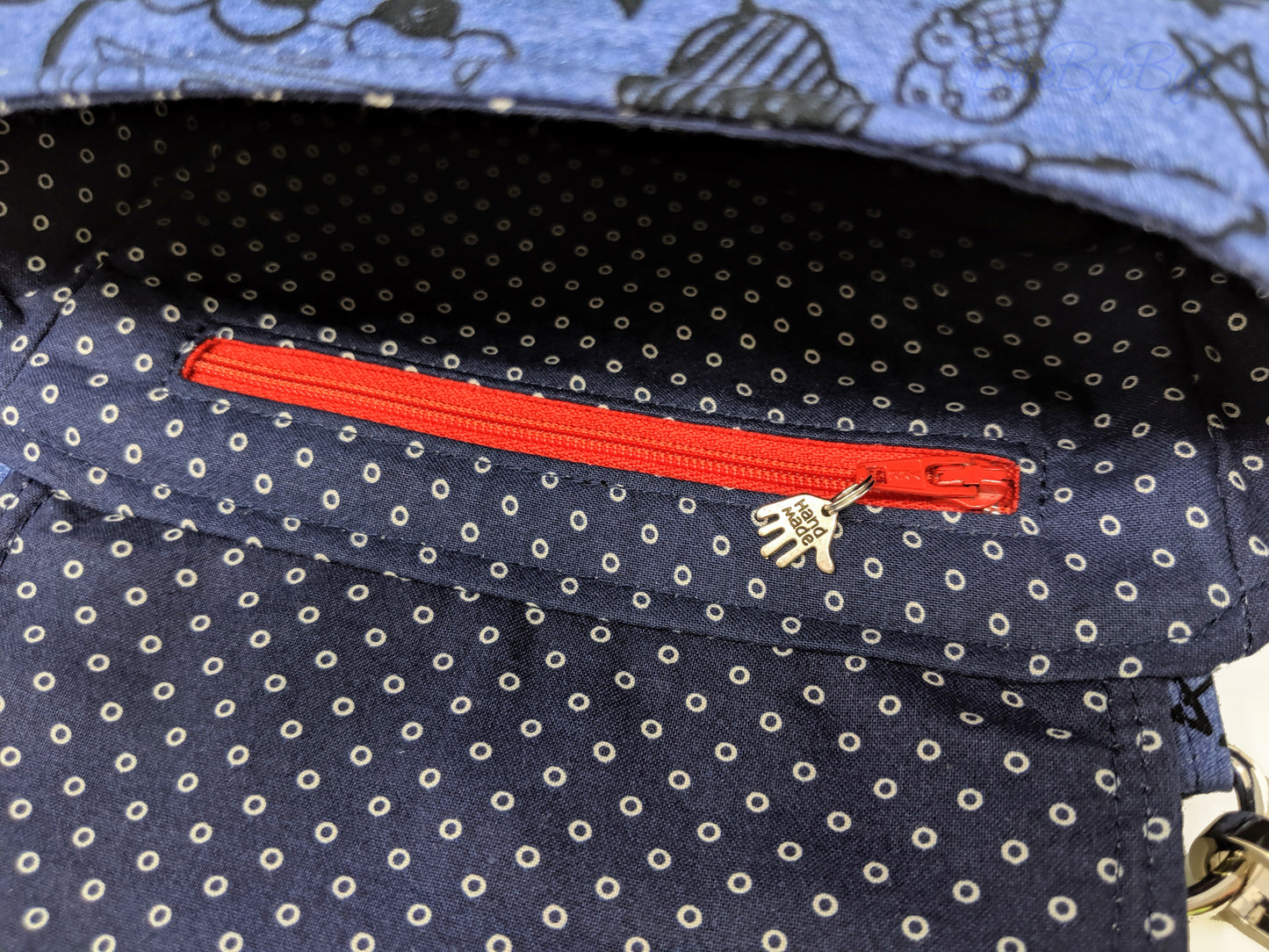 Red, White, and Blue Crossbody Bag with Adjustable Strap