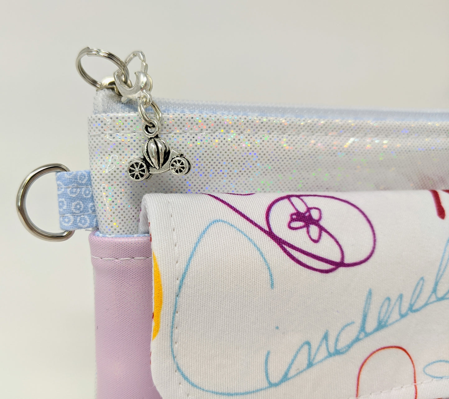 Card and Coin Small Zipper Wallet with Snap Pocket
