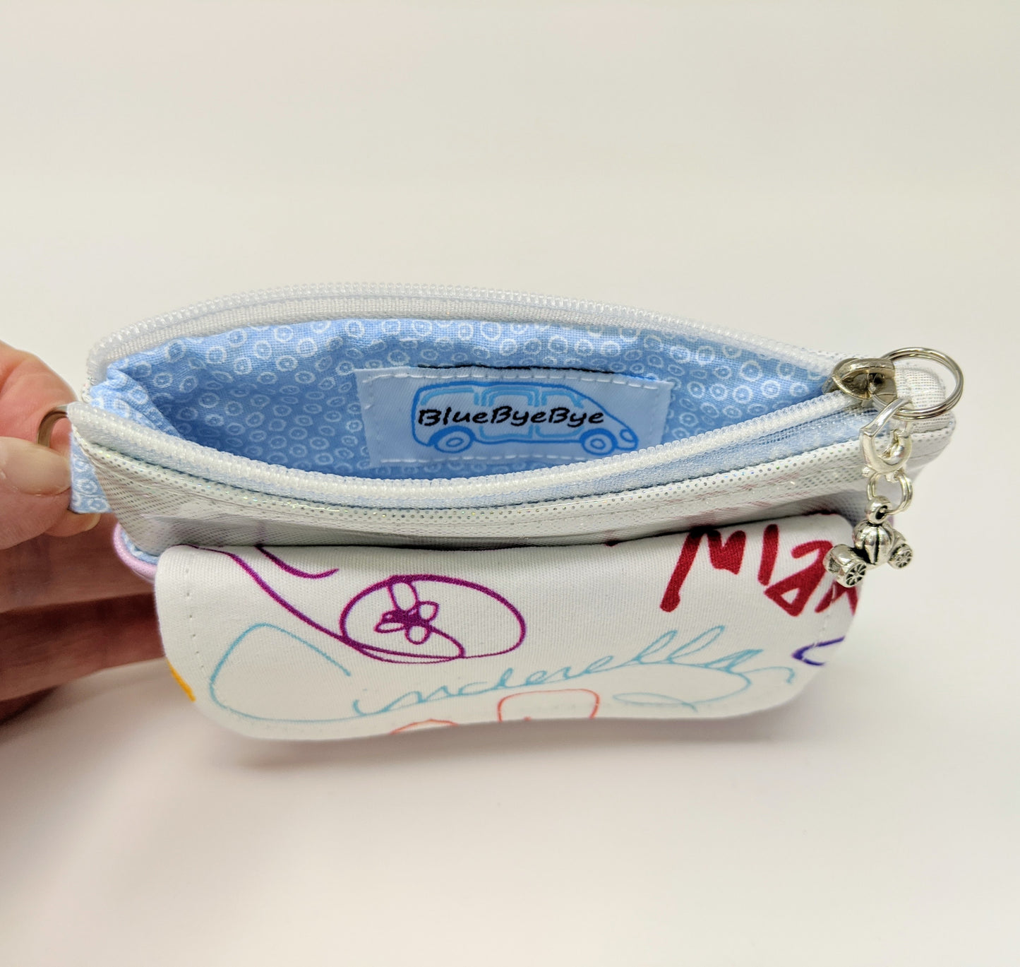 Card and Coin Small Zipper Wallet with Snap Pocket