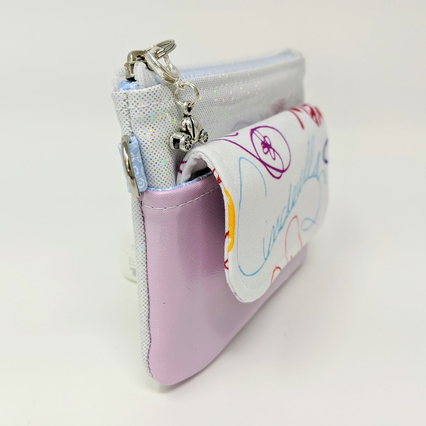 Card and Coin Small Zipper Wallet with Snap Pocket
