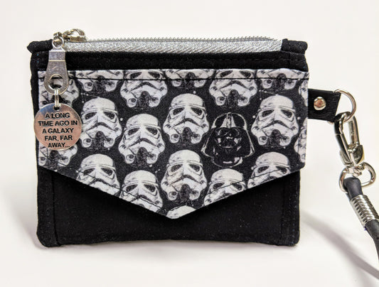 Black & White ID Wristlet Wallet