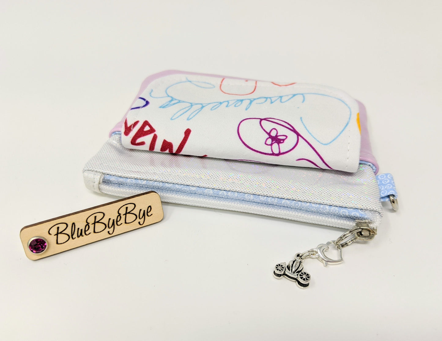 Card and Coin Small Zipper Wallet with Snap Pocket