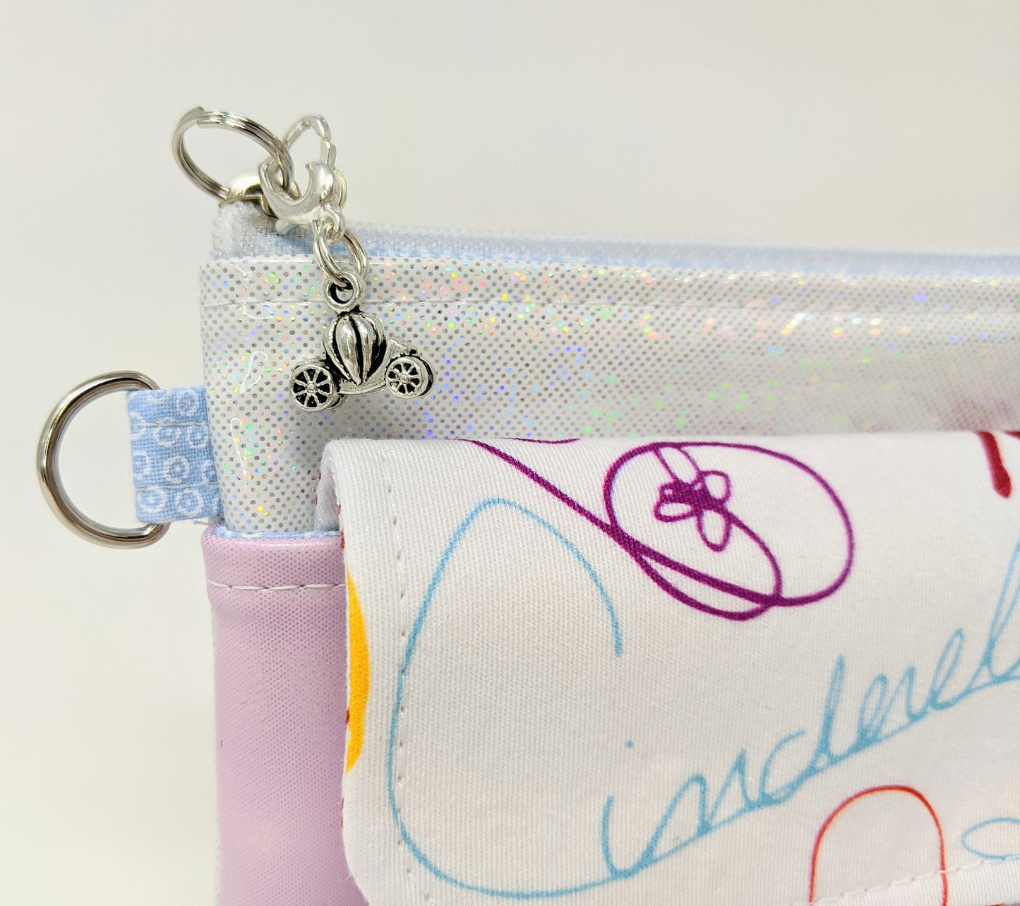Card and Coin Small Zipper Wallet with Snap Pocket