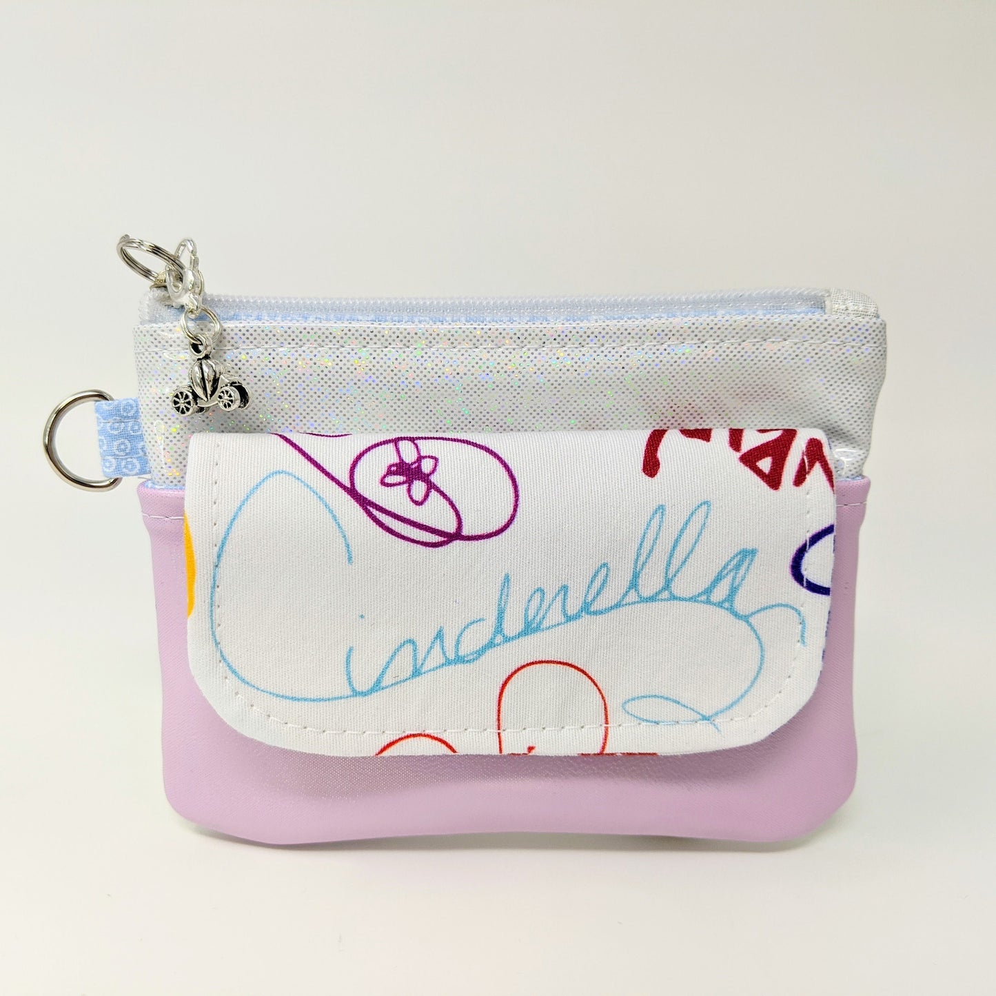 Card and Coin Small Zipper Wallet with Snap Pocket