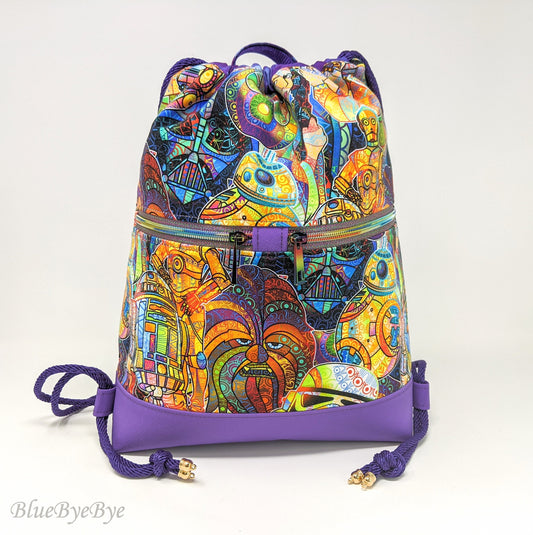 Zentangle Galaxy Drawstring Backpack