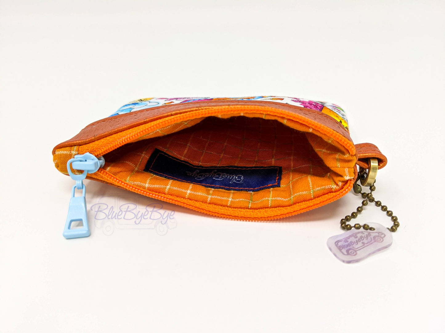 Inspirational Cork Zipper Pouch, Small Card and Coin Wallet