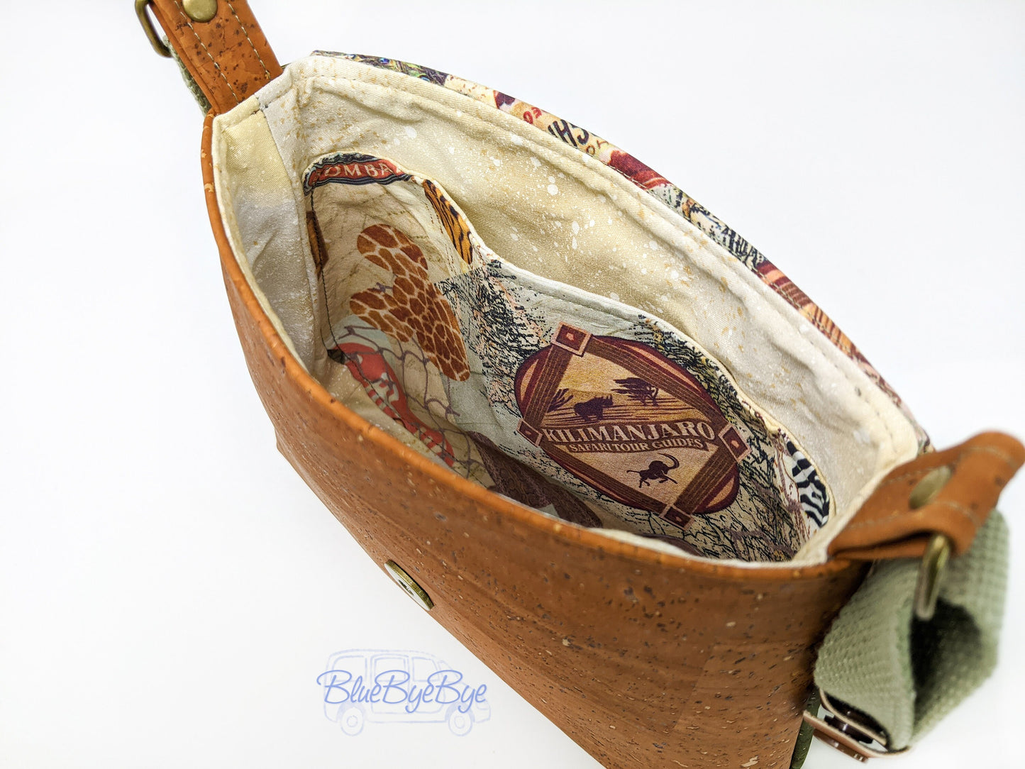 Cork Crossbody Bag with Wristlet Key Fob