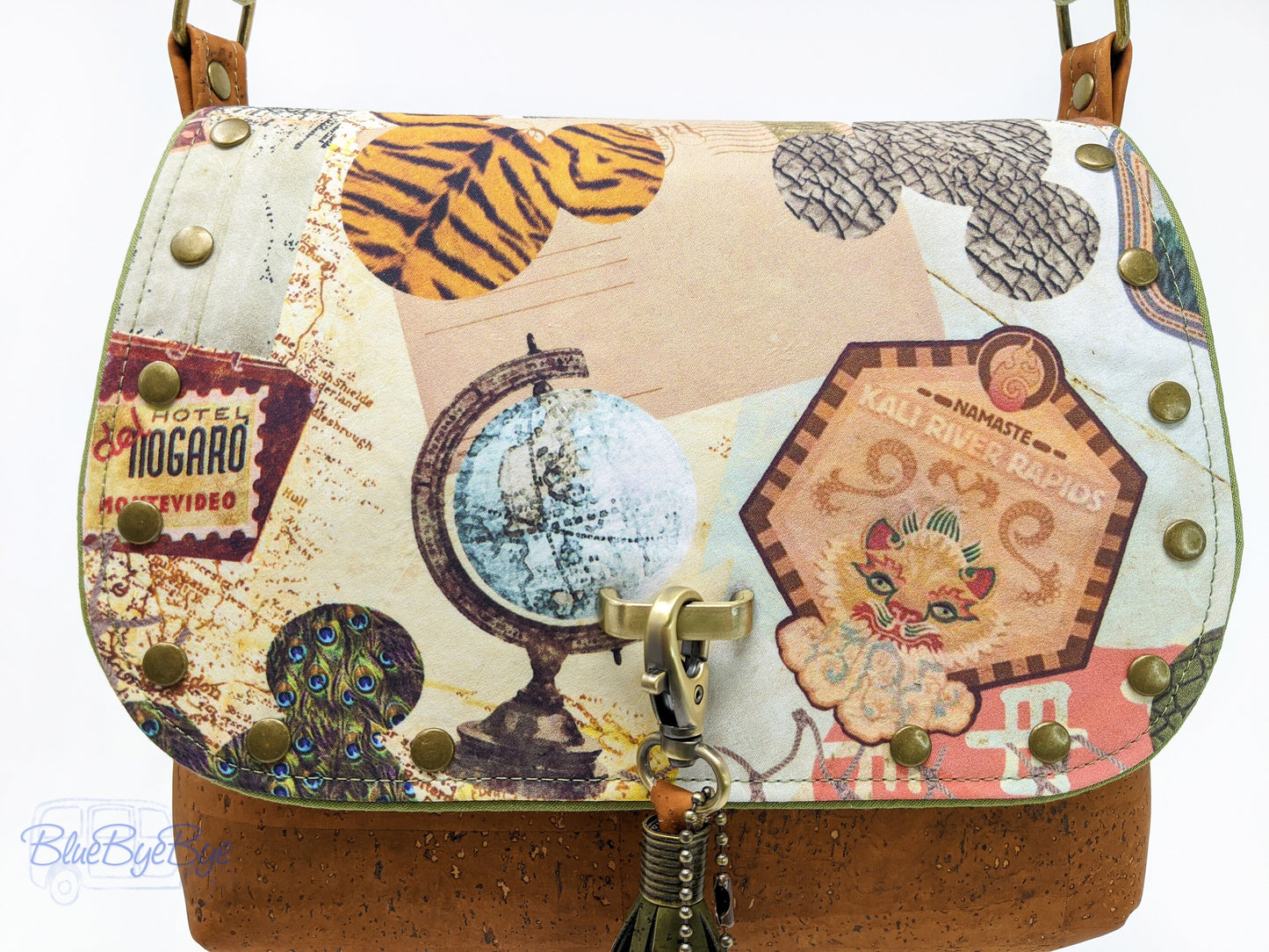 Cork Crossbody Bag with Wristlet Key Fob