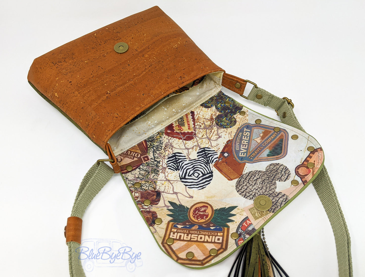 Cork Crossbody Bag with Wristlet Key Fob
